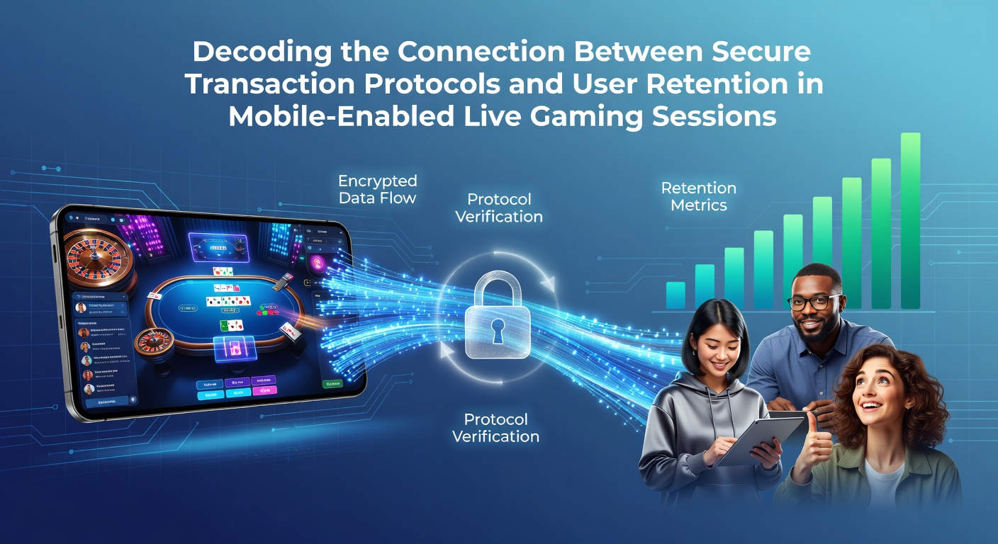 Illustration showing encrypted transaction flows in mobile live gaming interfaces with secure protocol indicators