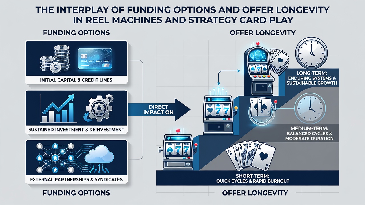 Close-up of strategy card gameplay with funding options displayed and longevity indicators on screen